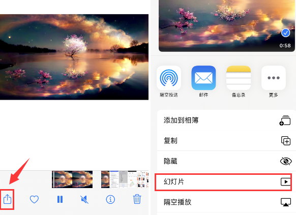 汕尾苹果14维修店分享iPhone14相册视频如何循环播放 